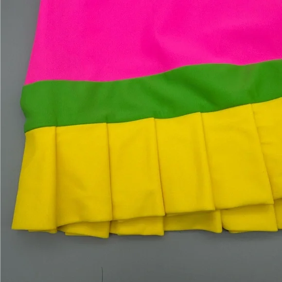 Tzu Tzu Women's Multicolor Made In USA Dress, Size M Bright Pink 80s Style - Picture 5 of 7